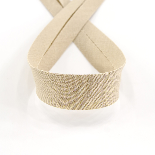 Косая бейка хлопок/лён, 20 мм, 20 м, цвет 18, мокко. Арт 6602-20мм-18