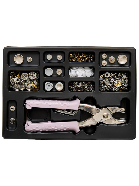 Набор инструментов для установки люверсов и кнопок "5 в 1". Арт 9442974