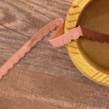 Кант-тесьма, 8 мм, цвет холодно-розовый. Арт 2176/F3
