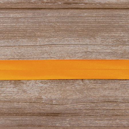 Косая бейка атласная 30 мм, 25 м, цвет 81, облепиховый. Арт 6260-30мм-81            