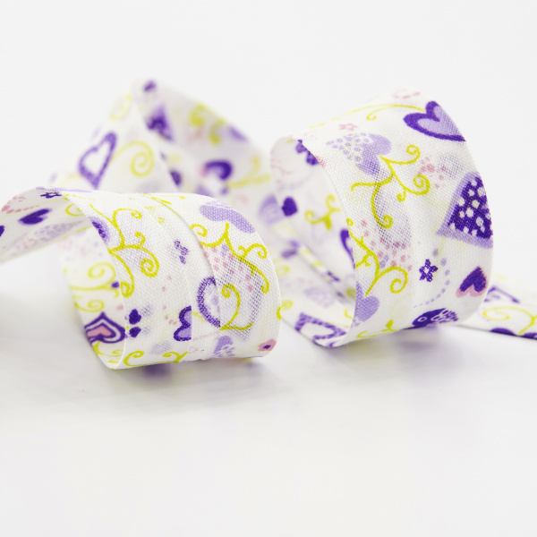 Косая бейка с рисунком SAFISA арт. 6518, 20 мм, 20 м, цвет 05. Арт 6518-20мм-05