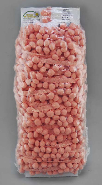 Тесьма с помпонами MATSA цвет темно-коралловый. Арт 96923/2169