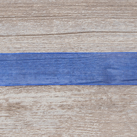 Лента органза SAFISA мини-рулон, 25 мм, 2,5 м, цвет 13, васильковый. Арт P00520-25мм-13          