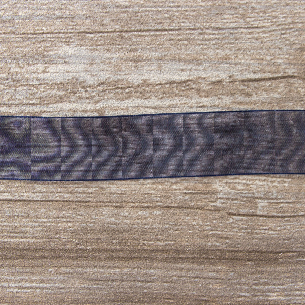 Лента органза SAFISA мини-рулон, 25 мм, 2,5 м, цвет 15, темно-серый. Арт P00520-25мм-15          