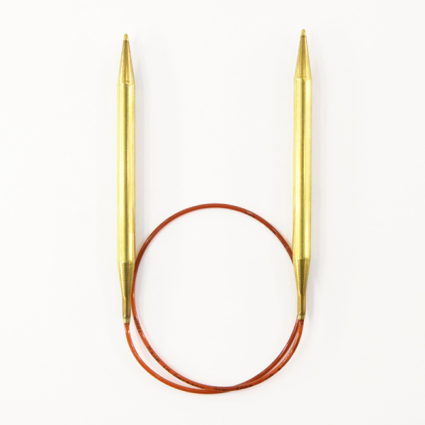 Спицы круговые позолоченные с удлиненным кончиком, №8, 60 см. Арт 755-7/8-60
