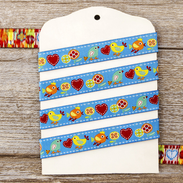 Лента жаккард SAFISA, 15 мм, 15 м, цвет 02. Арт 9184-15мм-02