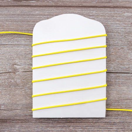 Шнур атласный SAFISA 2 мм, 25 м, цвет 32, желтый. Арт 462-32                  