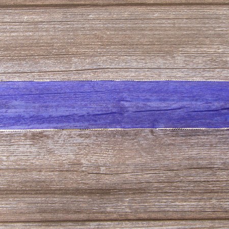 Лента органза "с памятью" SAFISA, 38 мм, 25 м цвет 13, синий. Арт 525-38мм-13             