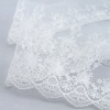 Вышивка на тюле, 87 мм, цвет белый. Арт I646/01