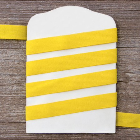 Тесьма киперная хлопковая на блистере SAFISA, 14 мм, 2,5 м , цвет 32, желтый. Арт P00260C-14мм-32         