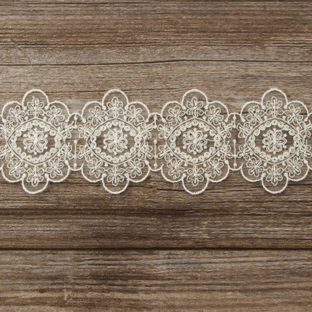 Кружево-вышивка на тюле, 50 мм. Арт 42244/00