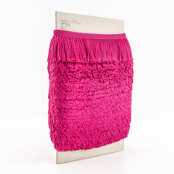 Бахрома витая, 60 мм, цвет цикламеновый. Арт PP-60 col.314