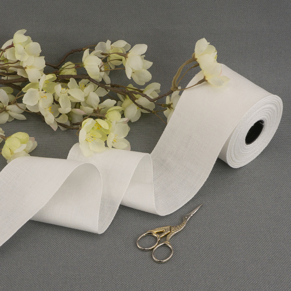 Лента канвовая Leinen для вышивания 30 ct ширина 8 см. Арт 72022/8cm/1