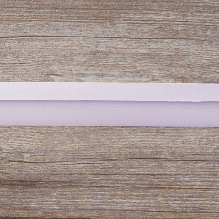 Косая бейка атласная 30 мм, 25 м, цвет 141, бледно-сиреневый. Арт 6260-30мм-141            