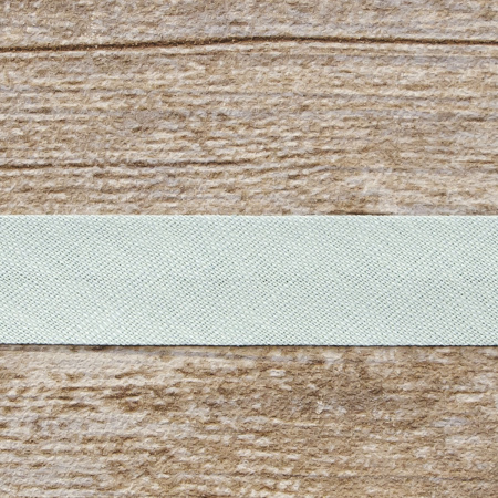 Косая бейка хлопок/лён, 20 мм, 20 м, цвет 144, серо-зеленый. Арт 6602-20мм-144
