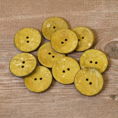 Пуговицы CONCEPT, размер 48, кокос,  цвет COL.12 желто-зеленый. Арт 1919H-048-COL.12