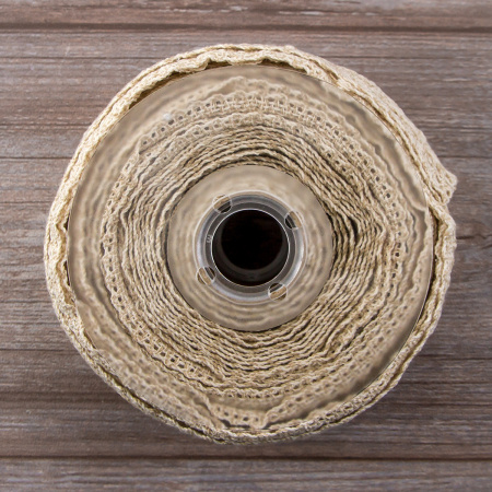 Мерсеризованное хлопковое кружево, 95 мм, цвет небелёный. Арт 1104/L1                 