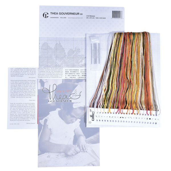 Набор для вышивания "Цветение белой розы", канва лён 36 ct. Арт 416                     