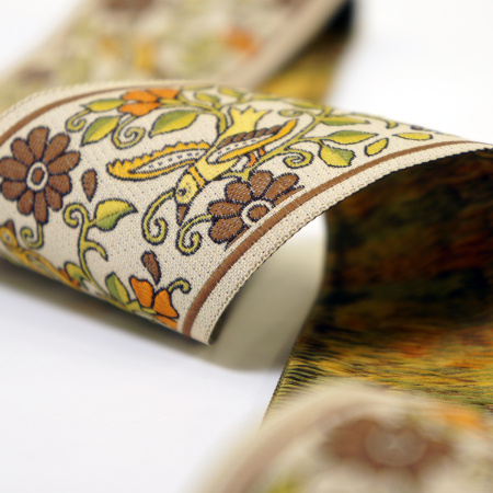 Лента из тканого жаккарда SAFISA, 50 мм, 15 м, цвет 01. Арт 9264-50мм-02