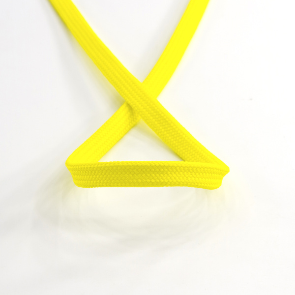 Шнур PEGA плоский, полиэстровый, цвет лимонный, 10 мм. Арт 842580140L4241