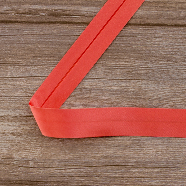 Косая бейка атласная 30 мм, 25 м, цвет 40, розовый. Арт 6260-30мм-40            