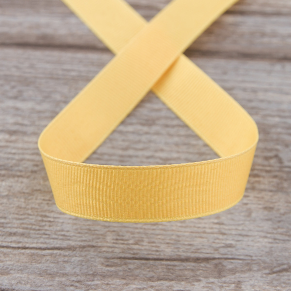 Лента репсовая SAFISA мини-рулон, 10 мм, 4 м, цвет 32, желтый. Арт P00350W-10мм-32         