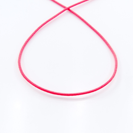 Резинка шляпная SAFISA, 1,5 мм, 25 м, цвет 204 неоновый розовый. Арт 4730-1,5мм-204
