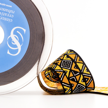 Лента жаккардовая SAFISA, 40 мм, 15 м, цвет 03. Арт 9274-40мм-03