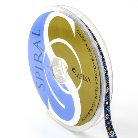 Лента жаккард SAFISA, 10 мм, 15 м, цвет 04. Арт 9165-10мм-04            