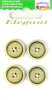 Пуговицы ELEGANT. Арт 10879-18-00ORO/4