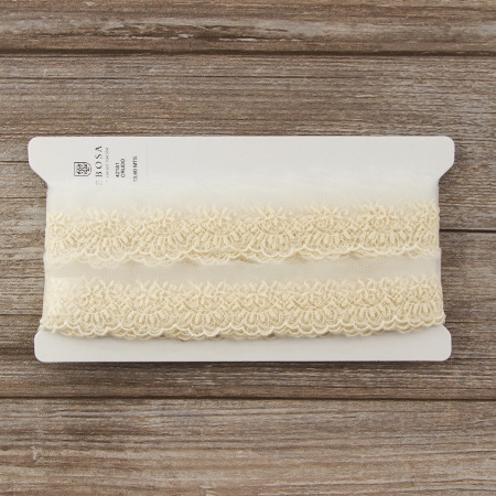 Кружево-вышивка на тюле, 25 мм. Арт 42181/58