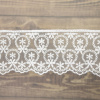 Кружево-вышивка на тюле, 63 мм, цвет белый, 100% полиэстер, 3,5 м. Арт T-1909.212