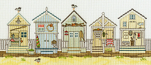 Набор для вышивания "New England – Beach Huts" (Пляжные домики)