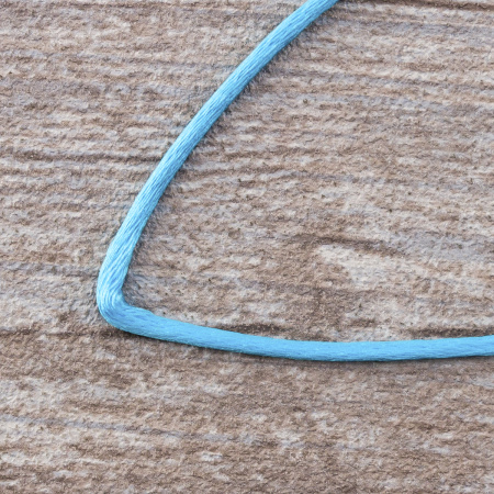 Шнур атласный SAFISA 2 мм, 25 м, цвет 16, сине-голубой. Арт 462-16                  