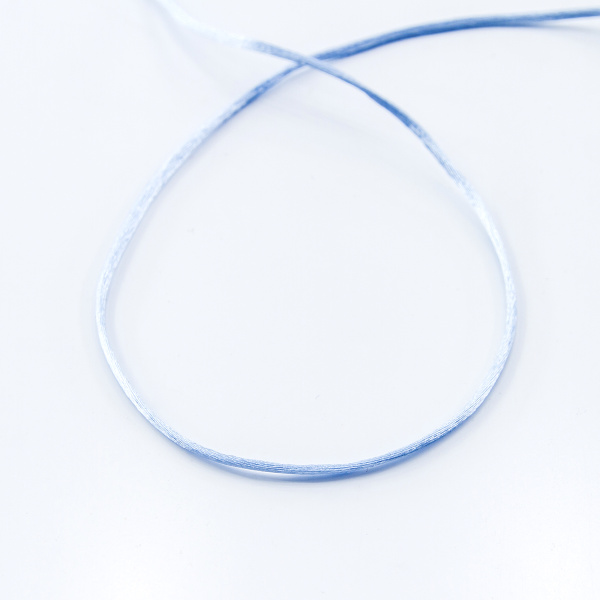 Шнур атласный мини-рулон, 1,5 мм, 4,5 м, цвет 04, светло-голубой. Арт P00470-1,5мм-04         