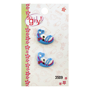 Прорезиненые пуговицы "So Girly". Арт 3509                    