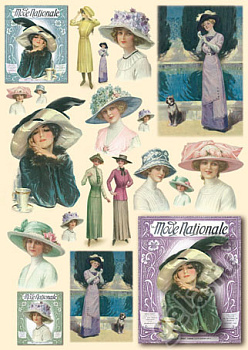 Карта для декупажа "Леди". Арт DFG361                  