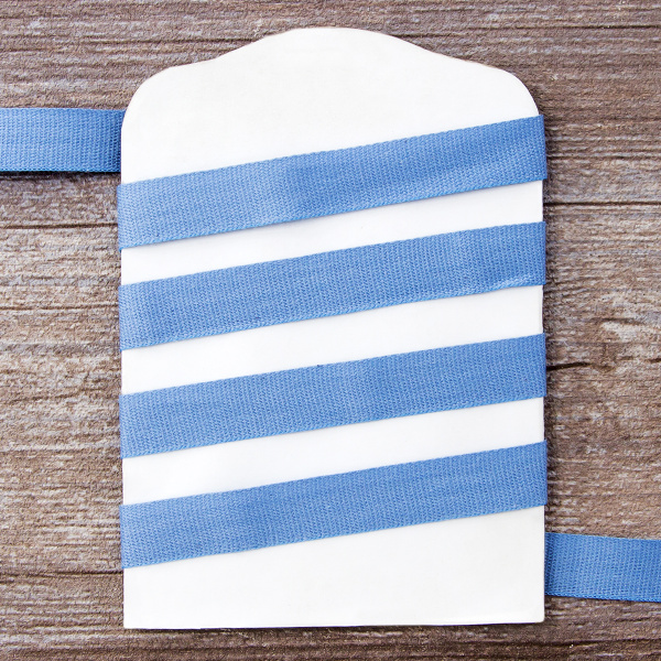 Тесьма киперная хлопковая на блистере SAFISA, 14 мм, 2,5 м , цвет 04, голубой светлый. Арт P00260C-14мм-04         