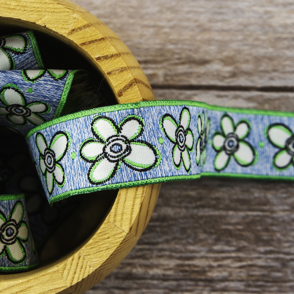 Лента жаккард SAFISA, 20 мм, 15 м, цвет 02. Арт 9103-20мм-02            