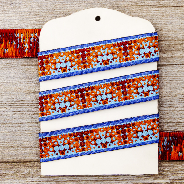 Лента жаккард SAFISA, 25 мм, 15 м, цвет 01. Арт 9105-25мм-01