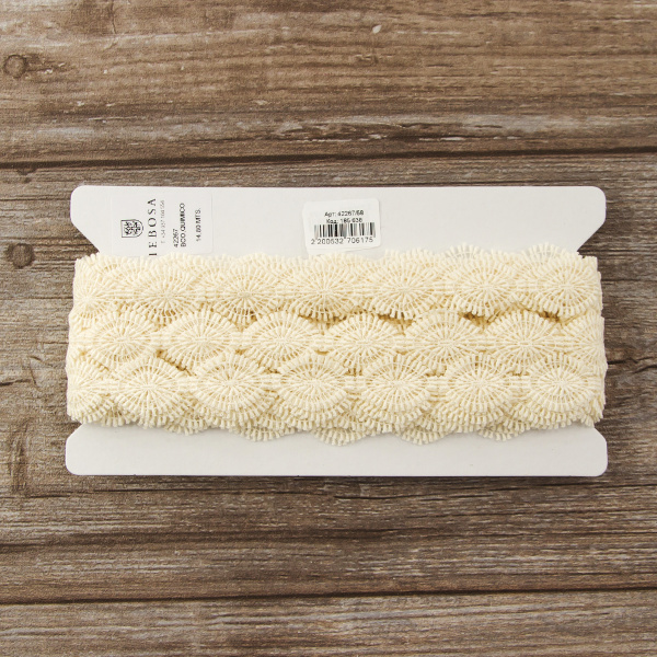 Кружево-вышивка на тюле, 15 мм. Арт 42267/58