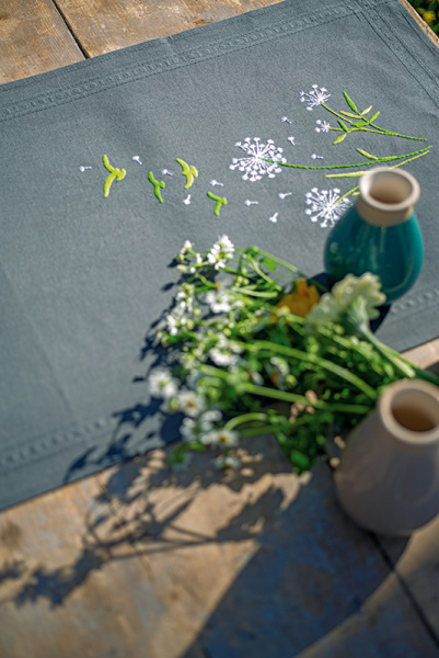 Набор для вышивания дорожки "Цветочный пух" . Арт PN-0196567