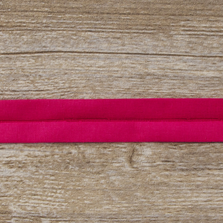 Косая бейка хлопок, 20 мм, 20 м, цвет 20, розовый-темный. Арт 6598-20мм-20