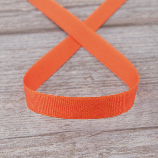 Лента репсовая SAFISA мини-рулон, 10 мм, 4 м, цвет 61, оранжевый. Арт P00350W-10мм-61         