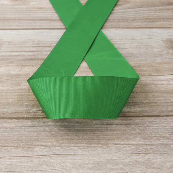 Лента репсовая SAFISA, 50 мм, 25 м, цвет 25 зеленый. Арт 350-50мм-25