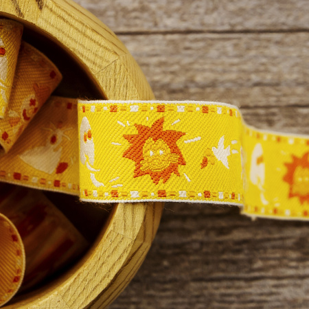 Лента жаккард SAFISA, 20 мм, 15 м, цвет 02. Арт 9108-20мм-02             