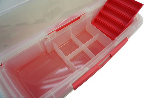 Контейнер с крышкой на защелке для хранения швейных принадлежностей. Арт MR4608.PINK