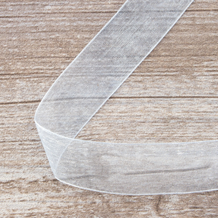 Лента органза SAFISA мини-рулон, 25 мм, 2,5 м, цвет 04, голубой светлый. Арт P00520-25мм-04          