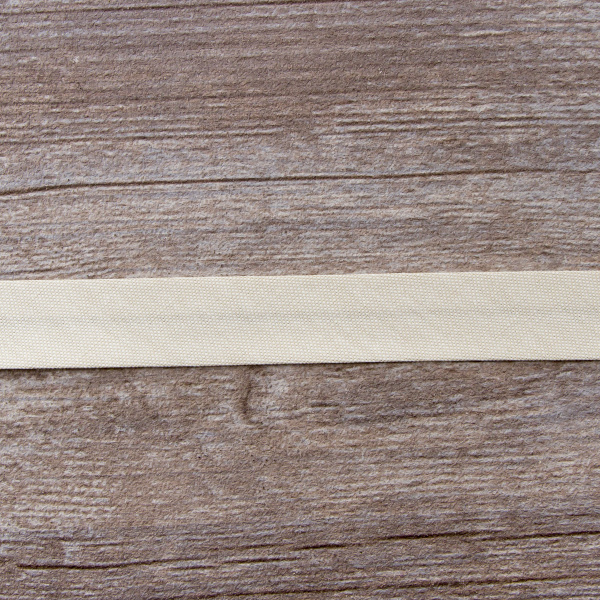 Косая бейка хлопок, 20 мм, 20 м, цвет 63, цвет бежевый. Арт 6570-20мм-63