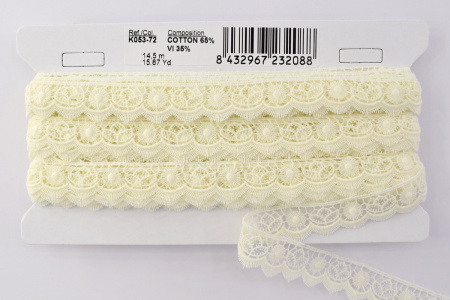 Гипюр, 21 мм, цвет шампань. Арт K053/72